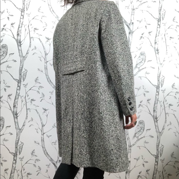 Retro East 5th wool blend tweed button up coat LP - Picture 3 of 12